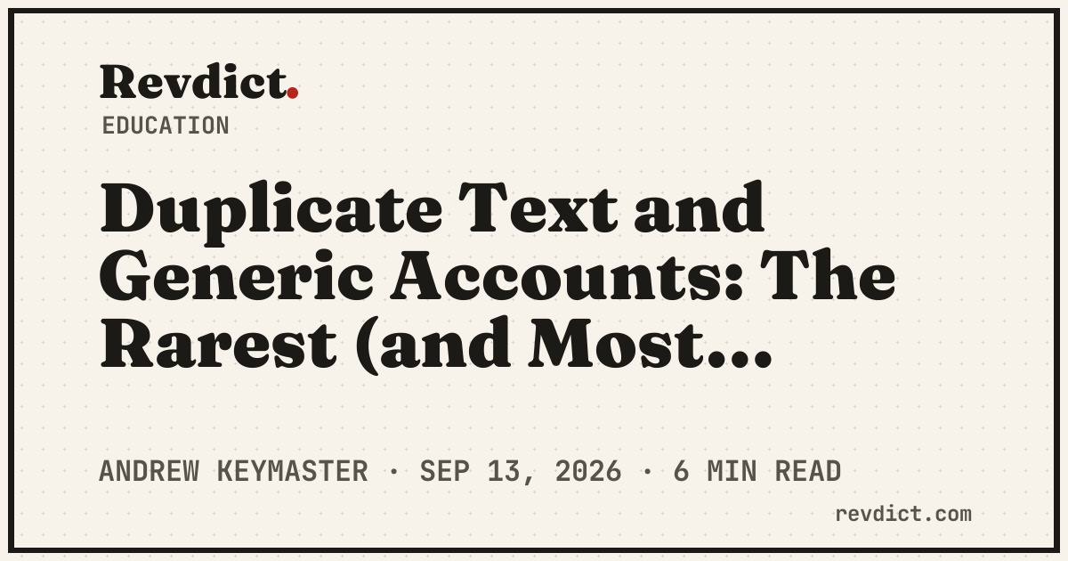 Duplicate Text and Generic Accounts: The Rarest Fake-Review Signals — Revdict